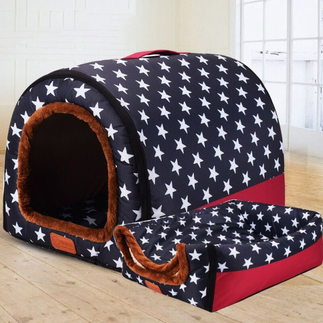 Portable Warm Pet Kennel Bed