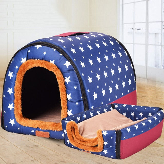 Portable Warm Pet Kennel Bed